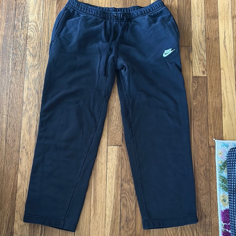 Nike Black Vintage Drawstring Sweatpants! Mens Large!